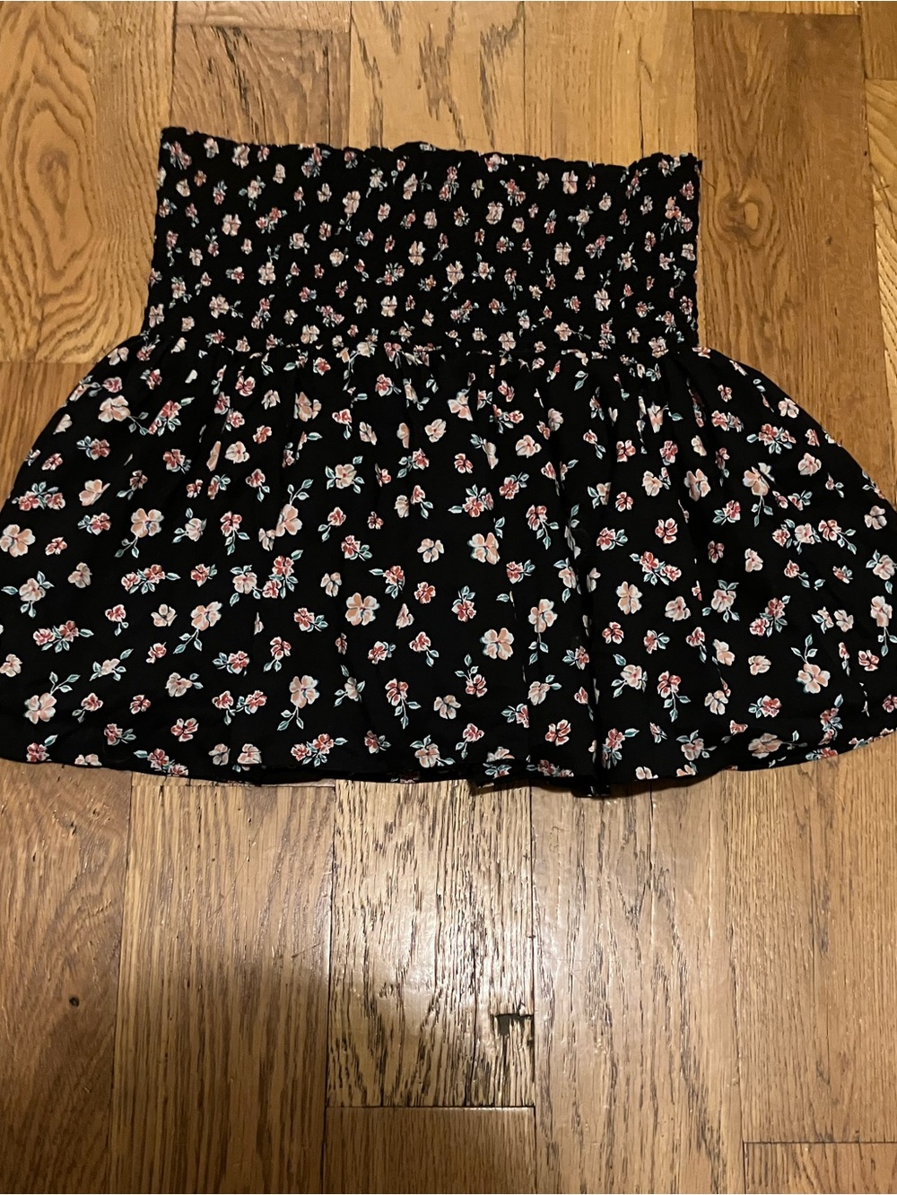 BP Frilly Skirt Floral Women's Size S Small Used Black Pink High Waist